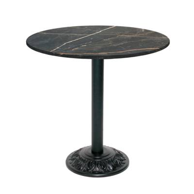 Table pied noir Ø70cm marbre samas - intérieur - RestooTab