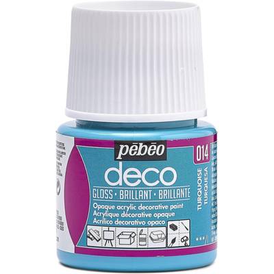 Flacon peinture DECO 45ml Turquoise - PÉBÉO