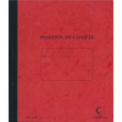 Carnet position de compte 210 x 190 mm 80 Pages