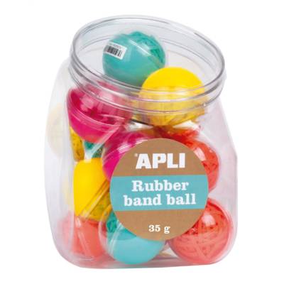 Lot de 16 boules 35g Bracelets caoutchouc couleurs fluo assorties