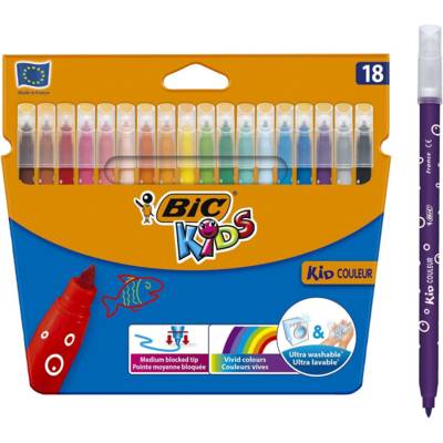 Etui de 18 feutres KIDS COULEUR pointe moyenne