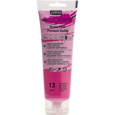 Tube 120ml Peinture Acrylique Décocrème Mat FUCHSIA - PÉBÉO