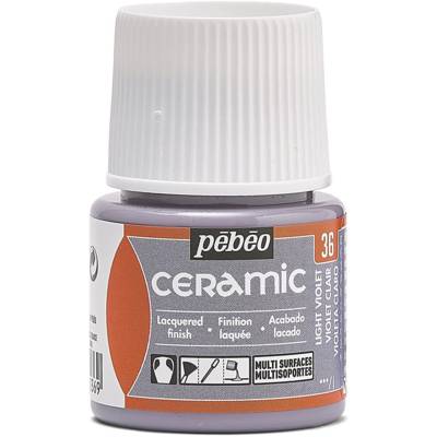 Flacon 45 ml peinture CERAMIC faïence et multi support VIOLET CL - PÉBÉO