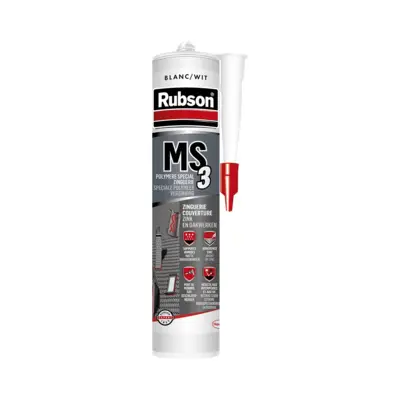 Mastic MS3 couverture zinguerie blanc - Gedimat - RUBSON