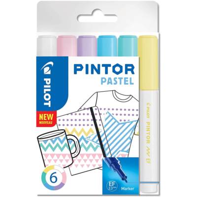 Etui de 6 Marqueurs à pigment PINTOR Extra fin "PASTEL"
