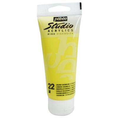 Peinture Studio Acrylique Tube Jaune Cadmium Citron Imitation 100 ml - PÉBÉO