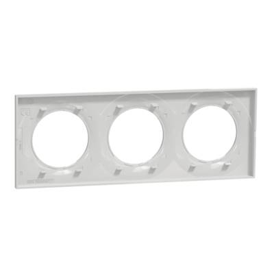 Plaque de finition simple 3 postes gris ODACE STYL - Gedimat