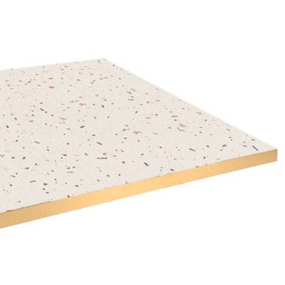 Plateau de table 160x80cm Terrazzo Cassata & laiton - RestooTab