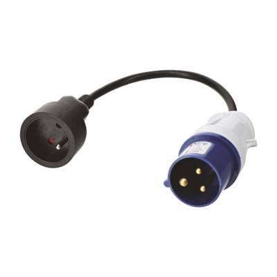 Adaptateur pour prise de caravane 16A, fiche mâle - AUTOBEST - 241931