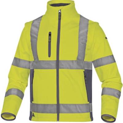 Veste Softshell MOONLIGHT 2 avec bandes rétro-réfléchissantes jaune fluo/gris - Gedimat