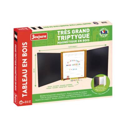 Grand Tableau Triptyque en Bois - Magnetique 153x66cm Ouvert