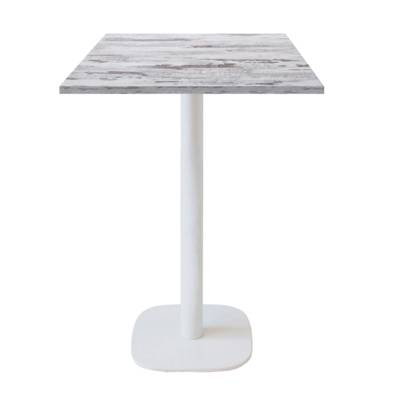 Mange-debout pied blanc 60x60cm chene islande - intérieur - RestooTab