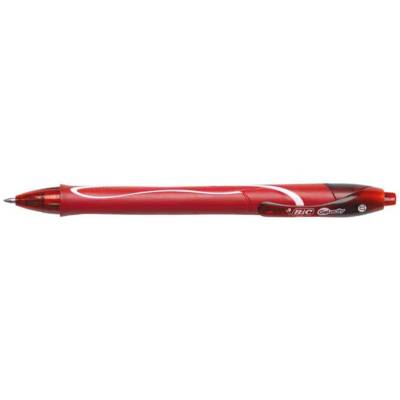 Roller gelocity quick dry écriture moyenne 0.5mm, encre gel coloris rouge - Bic