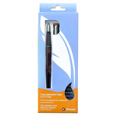 Stylo de calligraphie 1,1mm avec 6 Cartouches d'Encre - BRAUSE CALLIGRAPHIE