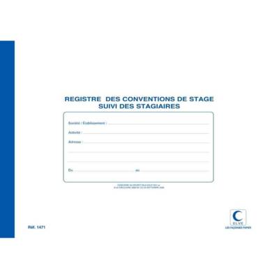 Registre "Conventions de stage" 210 x 297 mm 48 pages