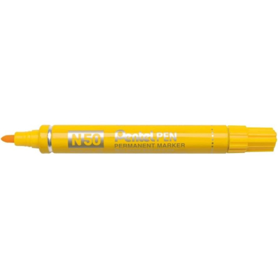 Marqueur Permanent N50 Corps Aluminium Pointe Ogive 2mm Jaune