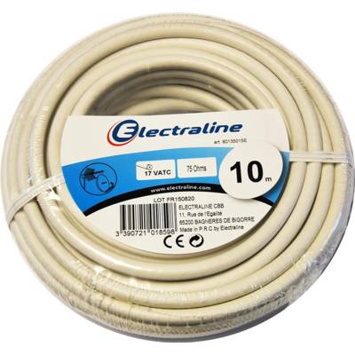 Câble coaxial TV/SAT 17 VATC 10 m - Gedimat - ELECTRALINE