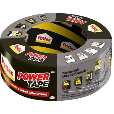 Ruban adhésif Power Tape rouleau gris - PATTEX - L. 30 m l. 50 mm - 1669220