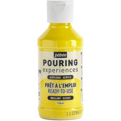 Peinture Acrylique POURING Expérience Prête à l'emploi 118ml JAUNE PRIMAIRE
