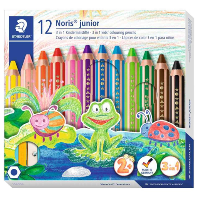 Crayon de couleur hexagonal Noris junior, étui x12