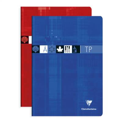 Cahier Travaux Pratiques A4 120 P Grands Carreaux 90g et Unies 125 g Carte Pelliculée - Couleur Aléatoire