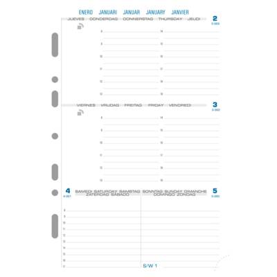 Recharge Exatime 21 Semaine sur 2 pages Horizontal 210x142 mm - EXACOMPTA