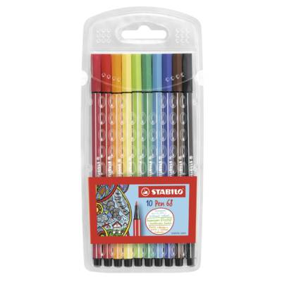10 feutres de dessin pointe moyenne Pen 68 - STABILO