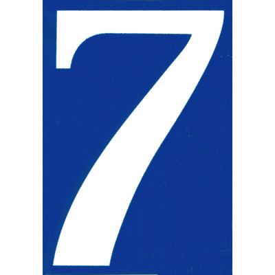 Numéro rue 7 PVC adhésif - Gedimat - CHAPUIS