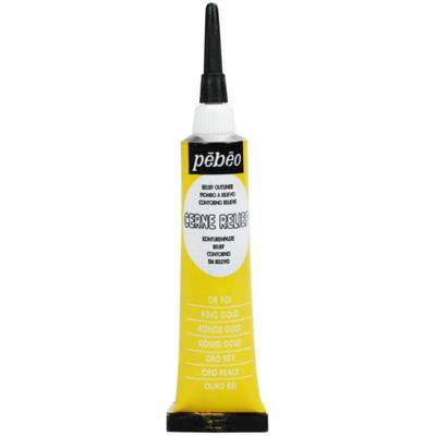 Tube CERNE RELIEF 20ml peinture base eau OR ROI - PÉBÉO