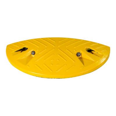 2 éléments modules 1/2 rond de ralentisseur Eco Bump - 215 x 430 m - H 50 mm - Jaune + Noir - NOVAP - 8005023 + 8005030 - Maxoutil