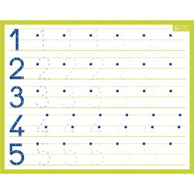 Ardoise rigide effaçable à sec "Chiffres" 21 x 26,5 cm