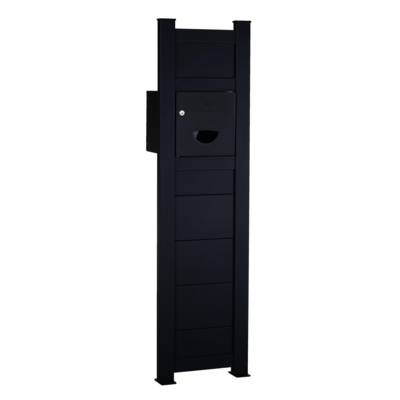 Kit TOTEM pour boîte aux lettres alu gris anthracite - Gedimat - GARDEN GATE