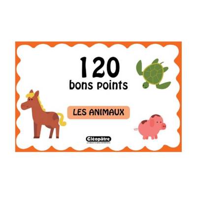 Lot de 120 bons points – Les animaux