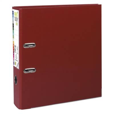 Classeur à levier Prem'Touch intérieur extérieur Polypro Dos 80mm A4 maxi Bordeaux