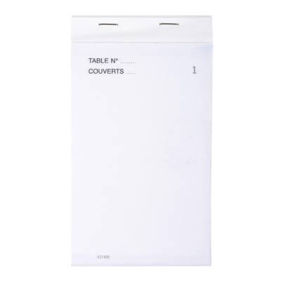 Bloc Maitre d'hotel 50 Feuillets 95x170 mm 50/3 Tripli Autocopiant Numérotés - EXACOMPTA