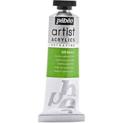 Tube 37 ml Peinture Artist Acrylics Extra fine Vert de Cadmium Clair - PÉBÉO