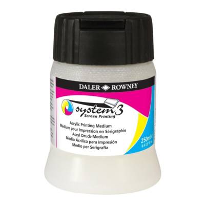 Flacon 250ml System3 Medium Acrylique d'impression en Sérigraphie - DALER ROWNEY