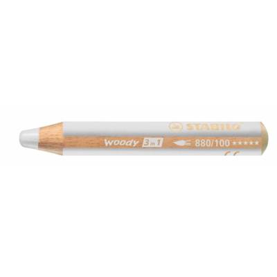 Crayon WOODY 3 en 1 Extra large Blanc titane