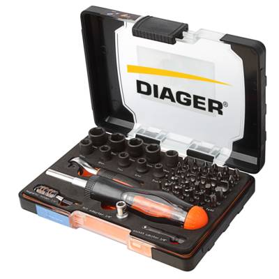 Embout torsion+douille - coffret de 45 pièces - Gedimat - DIAGER