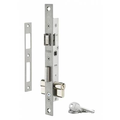 Serrure à encastrer axe 10,5 mm cylindre E70 reversible 3 clés - Gedimat - THIRARD
