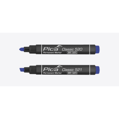 Marqueur permanent Classic 520 à pointe ogive - Bleu - PICA - 520/41