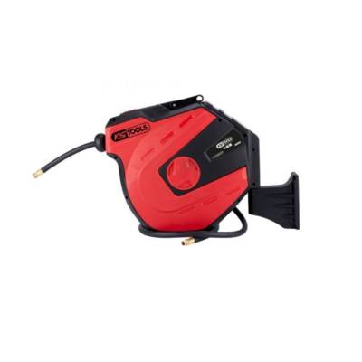 Enrouleur air et eau 3/8'' avec tuyau Ø10mm raccord 1/4'' KS TOOLS L.15 m - 515.3440 - Maxoutil