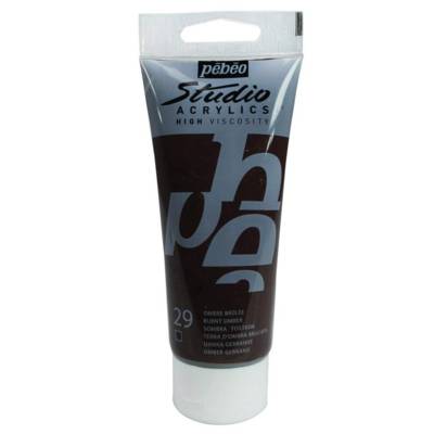 Peinture Studio Acrylique Tube Ombre Brulée 100 ml - PÉBÉO