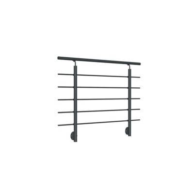 Kit garde-corps NEW RONDO alu anthracite mat texturé - fixation latérale - Gedimat - SOGEM