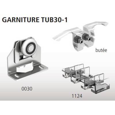 Garniture TUBEL 1 porte sur chant MANTION - TUB30-1 - MANTION SAS