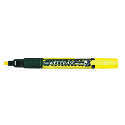 Marqueur "WET ERASE SMW26", pointe biseautée, jaune - Pentel