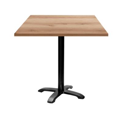 Table pied noir 70x70cm chene delano - intérieur - RestooTab