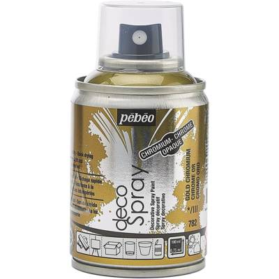 Aérosol 100 ml Peinture opaque permanente faible odeur CHROME OR