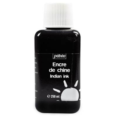 Flacon 250ml Encre de Chine India Ink noir