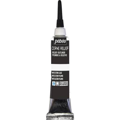 Tube CERNE RELIEF 20ml peinture base eau Imitation Plomb - PÉBÉO